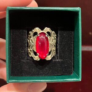 Bronze and Red Open Size Ring